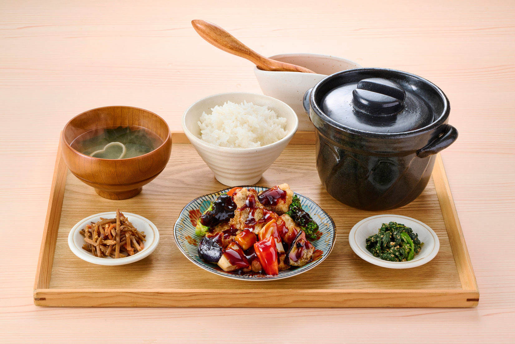 スケソウダラの黒酢あえ御膳